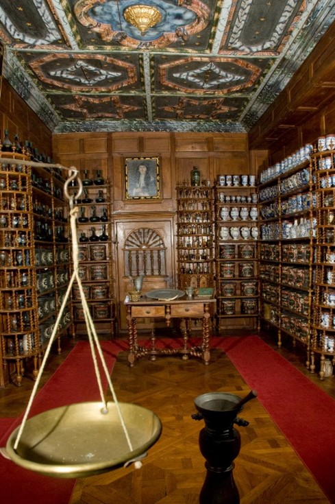 Apothicairerie de l'Hôtel-Dieu de Baugé (Baugé-en-Anjou, Pays de la Loire) - évolution de la pharmacie à travers l'histoire de l'art