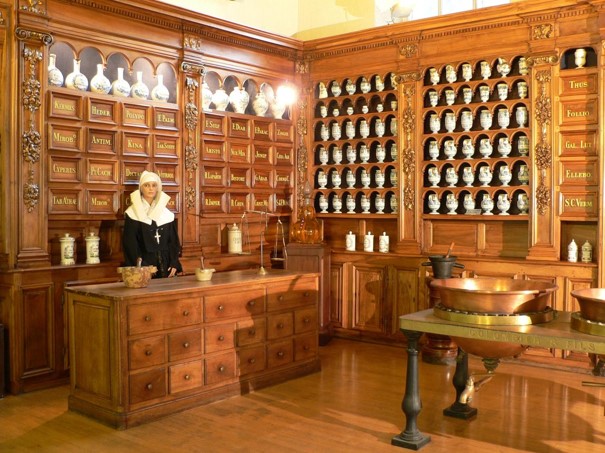Apothicairerie de l'Hôtel-Dieu de Lyon (Lyon, Auvergne-Rhône-Alpes) - histoire de la pharmacie a travers art
