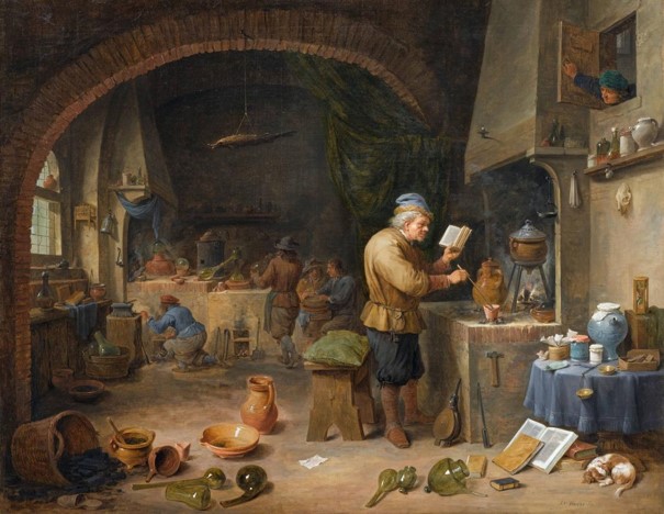 David Teniers le Jeune, The Alchemist (vers 1640) - histoire de la pharmacie art