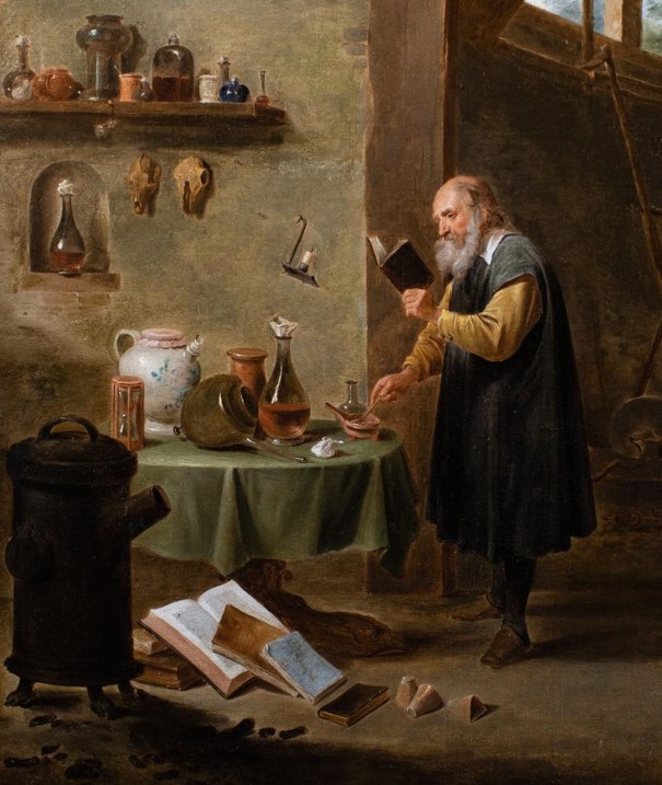 Frans Francken II, An Alchemist's Laboratory (vers 1612) - Histoire de la pharmacie a travers l art